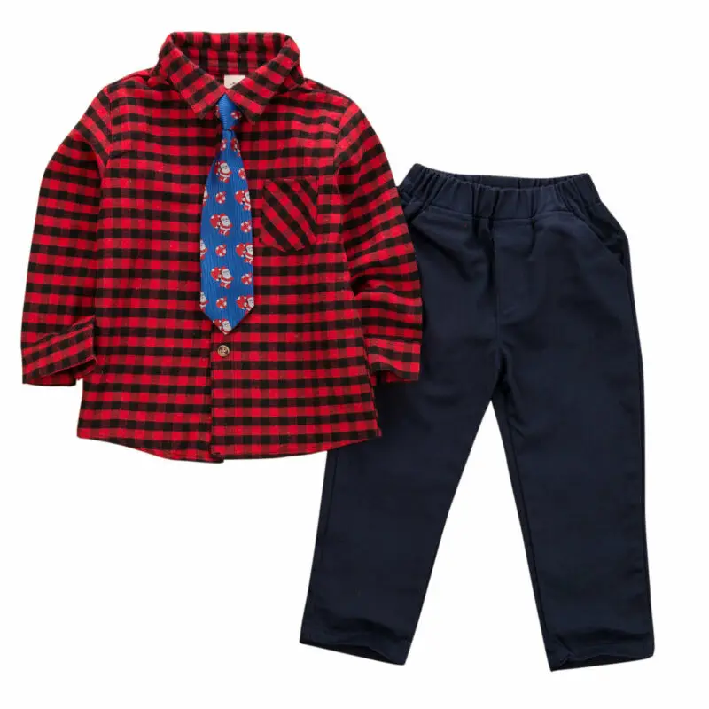 Эксклюзивная детская одежда г., Детский Костюм Джентльмена для маленьких мальчиков на Рождество футболка+ галстук+ штаны, 3 предмета, осенне-зимняя одежда