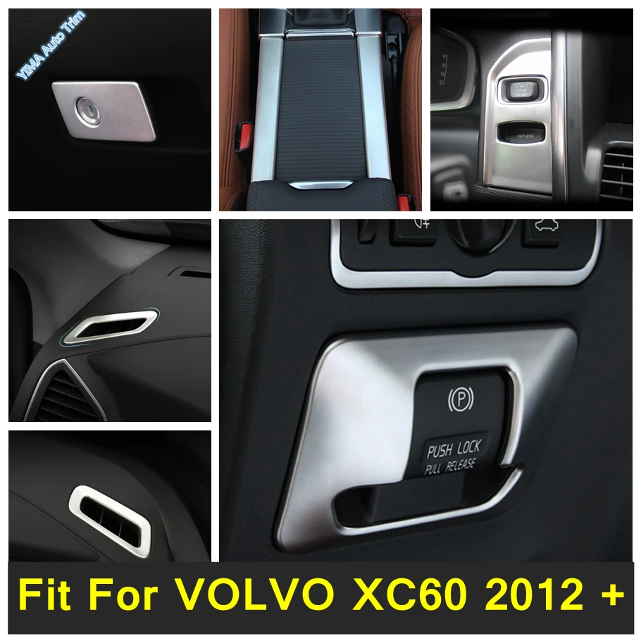 

Key Hole Switch Panel / Water Cup Holder Side Protect Strip AC Vent Garnish Cover Trim For VOLVO XC60 2012 - 2017 Accessories