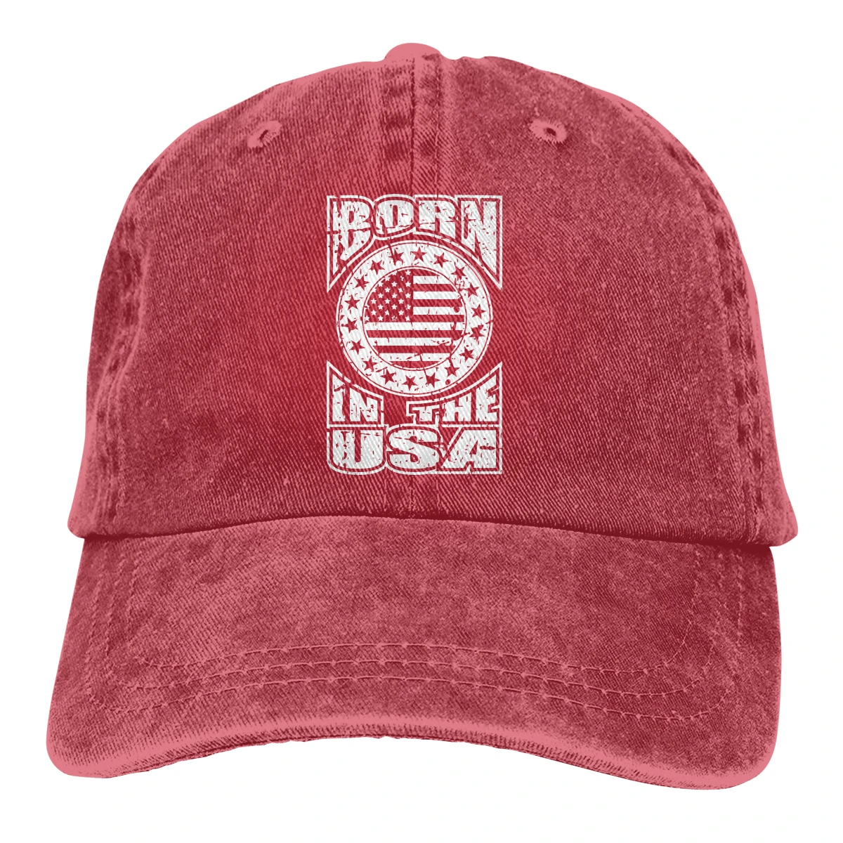 Born In The USA Casquette черные унисекс Мужские Женские джинсовые бейсболка с ремешком кепки регулируемые Гольф папа шляпа