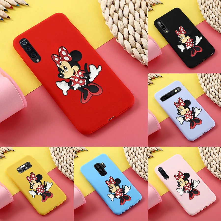 3D Cartoon Minnie TPU Case For Samsung Galaxy A10 A20 A30 A40 A50 A60 A70 A80 M10 M20 M30 S7 Edge S8 S9 S10 plus lite A10E |