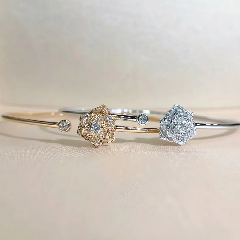 18K Au750 White Gold Bracelet  0.22Carat Nature Diamond diamond bracelet Wedding Party Engagement Anniversary