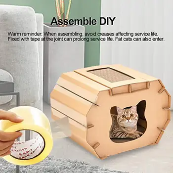 

Cat Scratcher Cardboard Scratching Pads Recyclable Corrugated Paper Carton for Indoor Cats Kitten Playing Rest Sleeping