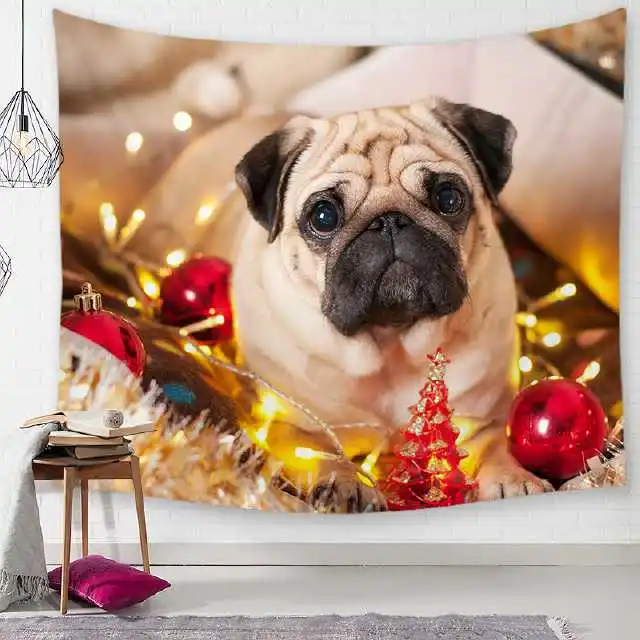 313-10 CAMMITEVER собака Рождественская елка Accs гобелен фермерский дом домашний декор гобелены скатерть покрывало настенная подвесная ткань - Цвет: 313-10