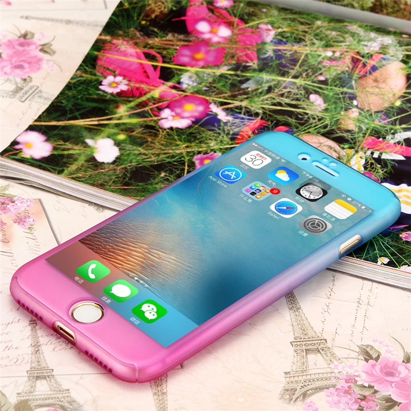 360 полная защита чехол для телефона для iPhone 6 6s 7 8 Plus закаленное стекло чехол для iPhone 11 Pro XS Max X XR противоударный чехол