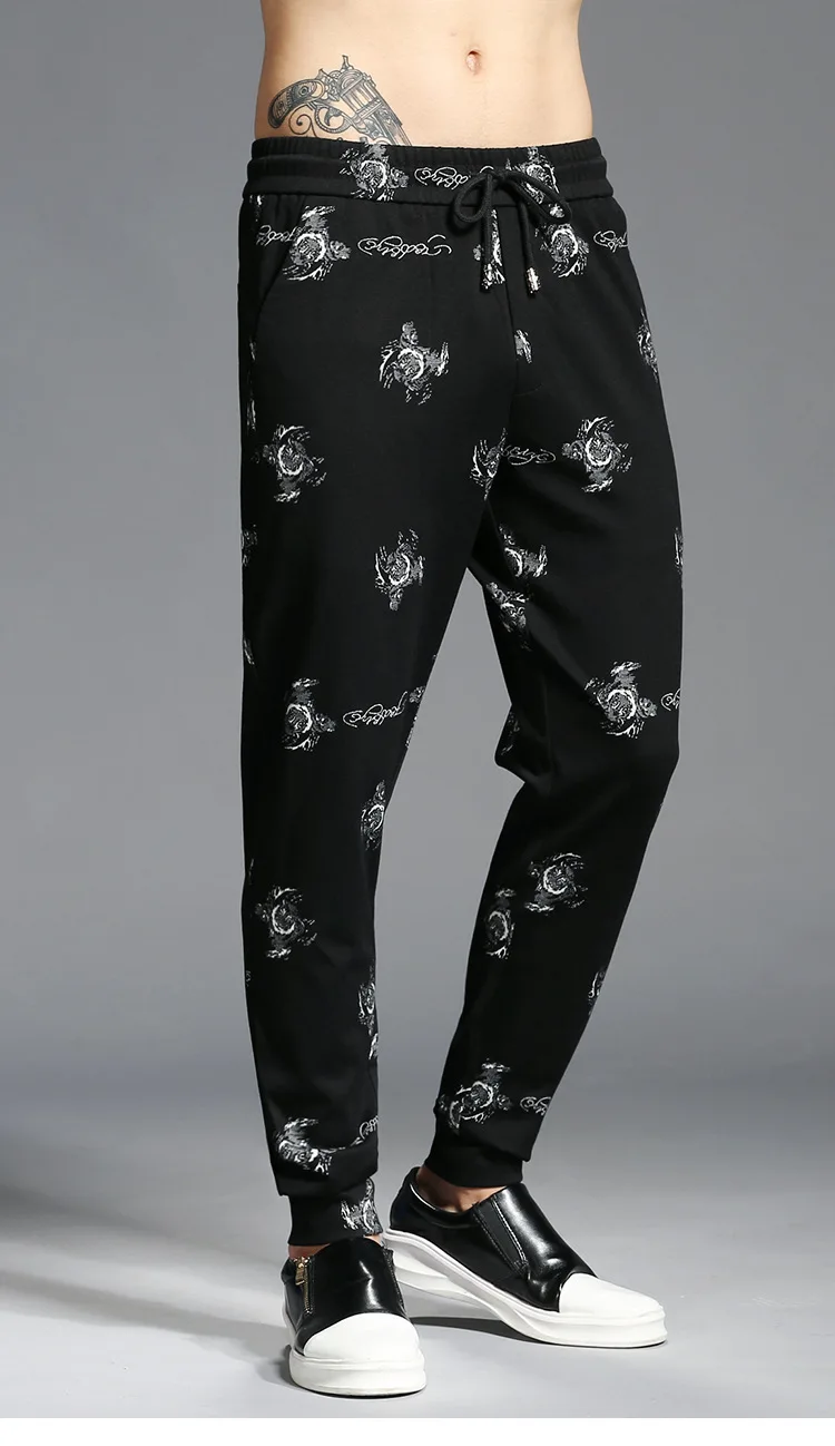 Autumn And Winter Trend Beam Leg Sweatpants Western Style Slim Fit Trousers MEN'S Casual Pants Rome Cotton Nylon 380G/M2 862