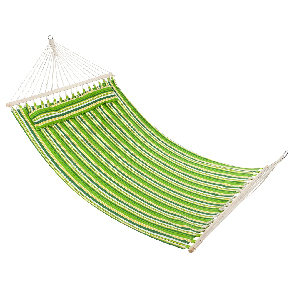 2-Person Double Hammock with Detachable Pillow Spreader Bar 300 lb Capacity For Children Adult Outdoor Backpacking Travel
