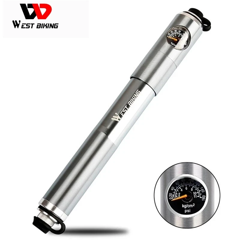 Fahrradpumpe Mini Tragbar Luftpumpe Handpumpe mit Manometer & Fahrrad Halterung Fahrradpumpe Mini Tragbar Luftpumpe Handpumpe mit Manometer & Fahrrad Halterung