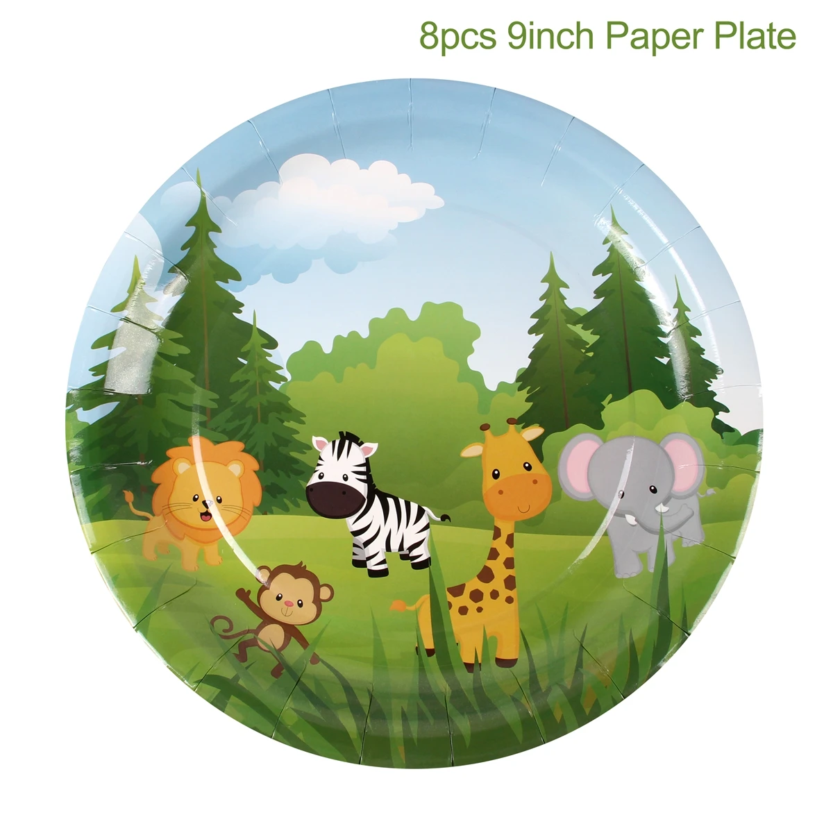 9 inch Paper Plate Huiran/вечерние принадлежности для животных на ферме, украшение для вечеринки в честь Дня Рождения, детская одноразовая посуда для вечеринок, декоративные бумажные тарелки - Цвет: 9 inch Paper Plate