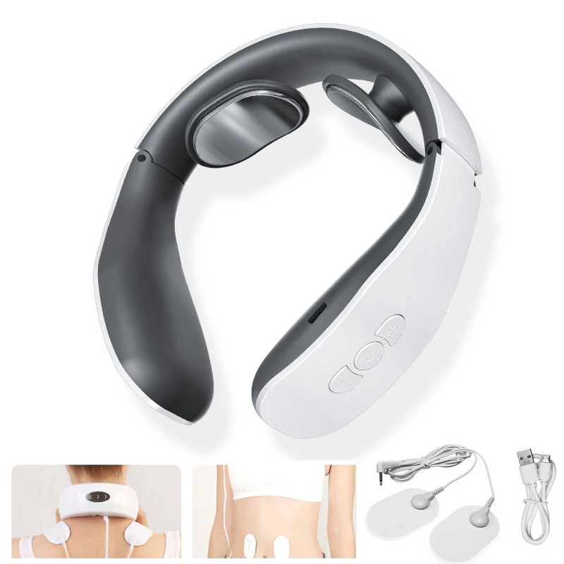 the waist massager slimming shaping aerobics 360 degrees whole body massage therapy joint tool health care neck massager electric USB charging Free multifunctional massage patch Smart neck massage relaxation tool Whole body use SU391