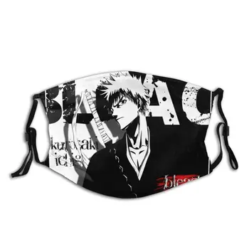 

Bleach Kurosaki Ichigo With Replaceable PM2.5 Filters Face Mouth Mask Rock Roll Mouth Muffle Anti Haze Dust Protection Cover
