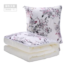 Подушка одеяло 2 в 1 хлопок теплый цветок складной лоскутное одеяло с принтом для дома офисное кресло автомобиля Nap подушка для сна