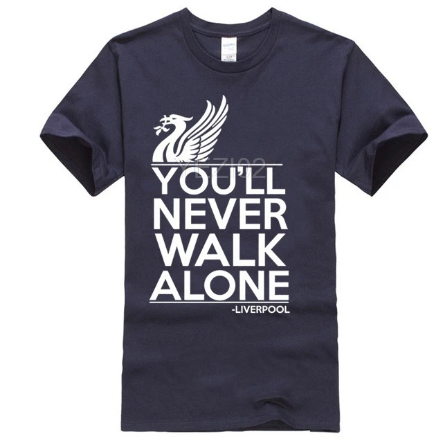 Ливерпуль футболка you'll never walk alone футбол Фан Клуб YNWA Мужская Подарочная футболка - Цвет: navy