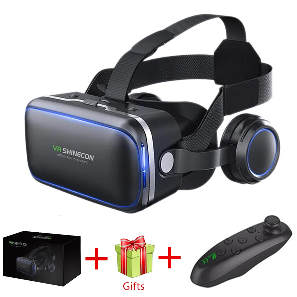 Bundle 3 VR shinecon 6.0 гарнитура Версия Очки виртуальной реальности 3D очки гарнитура шлемы смартфонов полный пакет+ геймпад - Цвет: Bundle 3