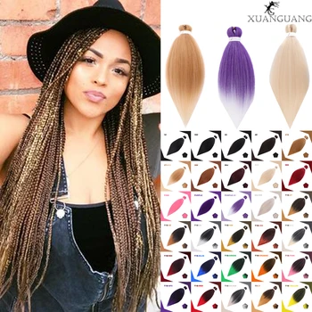 

XUANGUANG Easy Braid Crochet Hair Synthetic Hair Extensions Jumbo Braids Hair for Women 26 inch 100g