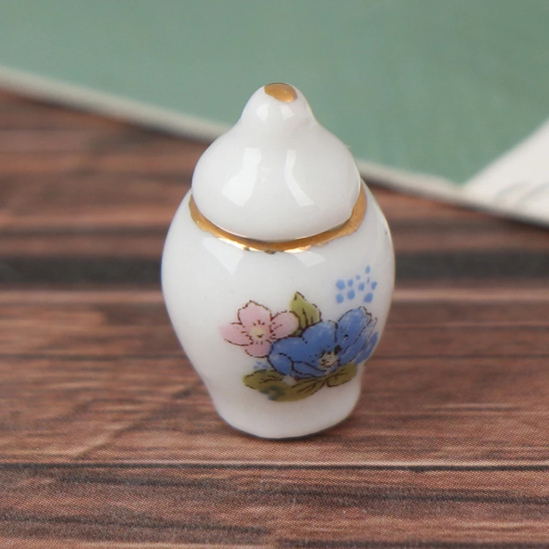 8 шт кукольный домик миниатюрная столовая посуда фарфоровый чайный сервиз блюдо чашка тарелка-белый фиолетовый цветочный узор Кукольный дом мебель игрушки