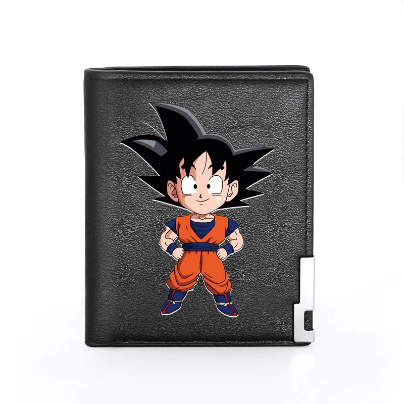New Fashion Goku Printing Pu Leather wallet Men Women Bank Credit Card Holder Short Purse Male Standard Wallets