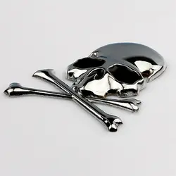 Автомобильный Мотоцикл логотип-крышка металлическая наклейка Универсальный трендовый автомобиль наклейка в виде черепа креативные