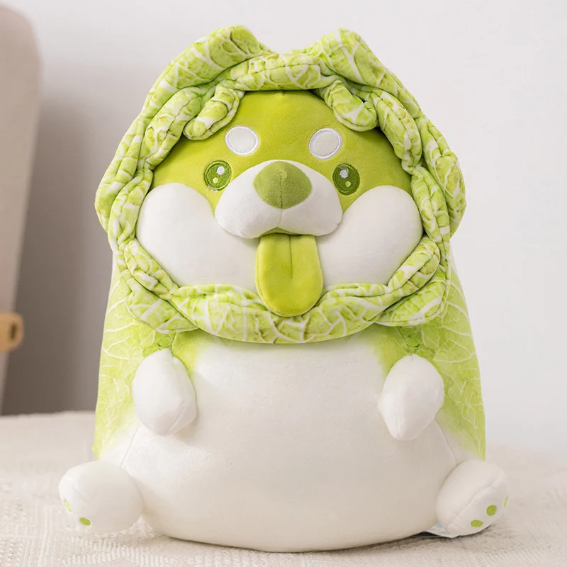 thumbnail image 1 of Cute Creative Buttocks Cabbage Shiba Inu Dog Japan Vegetable Dog Plush Toys Throw Pillow Stuffed Animal Sofa Cushion Xmas Gift, 1 of 5
