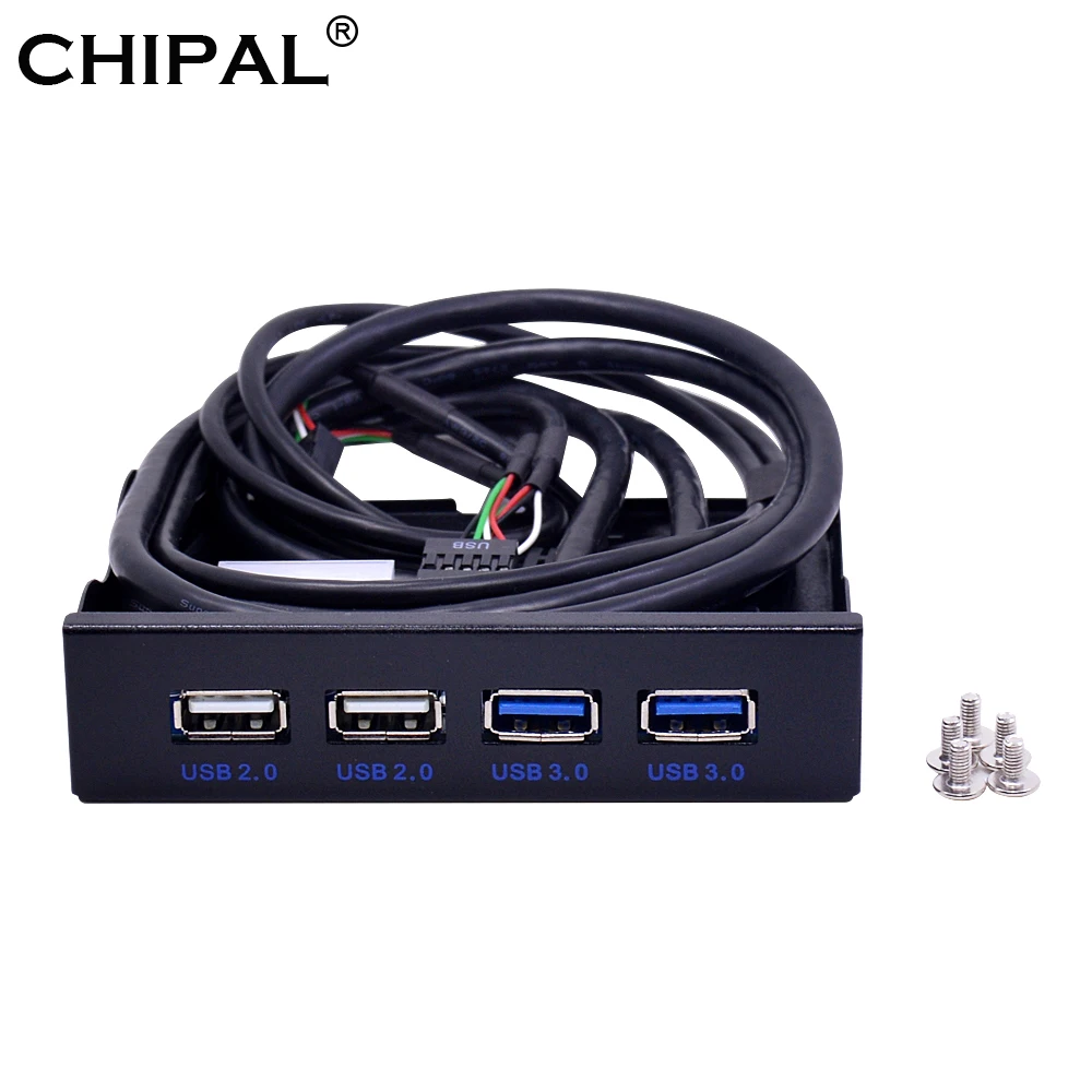 CHIPAL спереди Панель 4 Порты USB 2 0 3 USB3.0 разветвитель внутренней комбо кронштейн