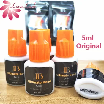

Free Shipping i-beauty 5 bottles/lot IB Ultimate bond Glue Individual eyelash extensions glue orange cap 5ml/bottle