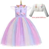 Robe Tutu licorne pour petites filles, robe princesse arc-en-ciel, robe princesse pour fêtes d'anniversaire pour enfants Halloween, Costume licorne ► Photo 3/6