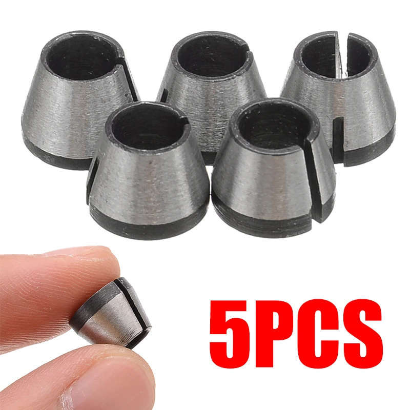 

5Pcs/Set 6mm Drill Collets Metal Drill Driver Fittings Collet Chuck For Makita 3703/3701 For Power Tools Accessories