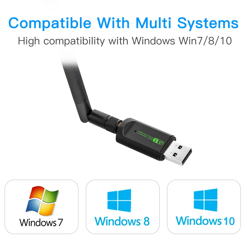 1900Mbps Dual Band 2.4Ghz/5Ghz Wireless USB Network WiFi Card Mini USB 3.0 Ethernet Adapter Dongle 802.11ac Receiver For Laptop