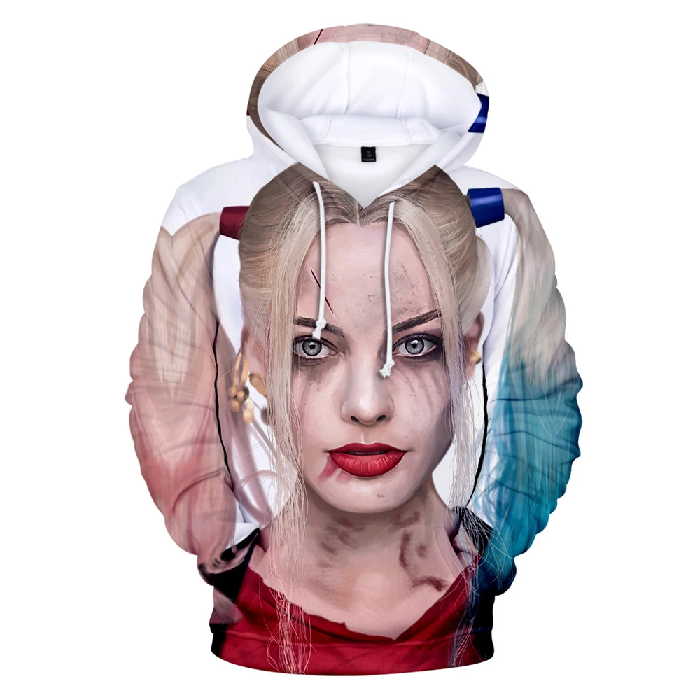 Vendedor Caliente La personalidad más popular 3D película Joker hombres y mujeres sudaderas con capucha Jared Leto y Maegot Robbie parejas sudadera jerséis de Hip Hop Erb1ekyAmrR