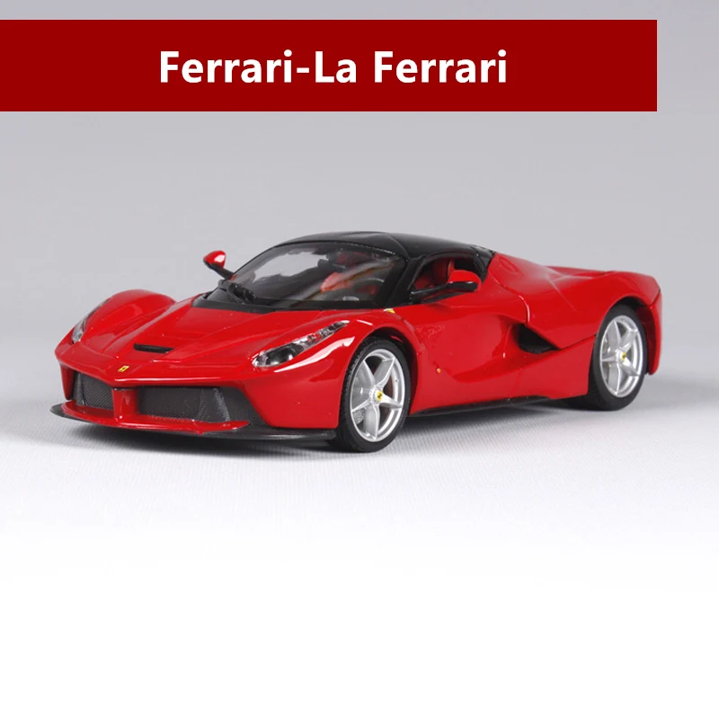 Bburago 1:24 Ferrari 458, красная модель автомобиля, литая под давлением металлическая модель, детская игрушка, подарок бойфренду, коллекция автомобилей из искусственного сплава - Цвет: LA Ferrari