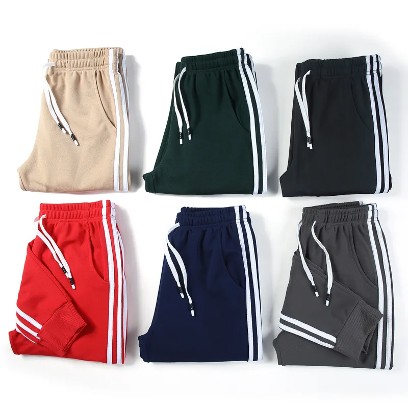 

2019 Spring And Summer Casual Pants Men's Trend Jogging Beam Leg Athletic Pants Teenager Classic Three Bars Skinny Trousers Men'