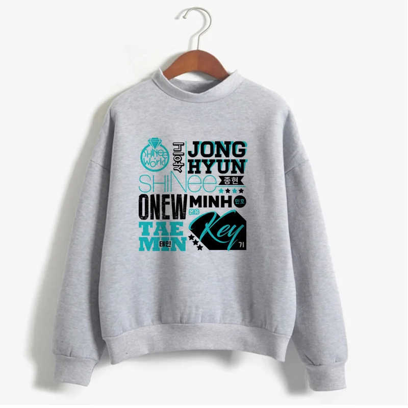 Shinee Forever Kpop женские толстовки Harajuku пуловер корейский стиль K-pop мир Shinee Crewneck Толстовка Shinee Jonghyun - Цвет: 9