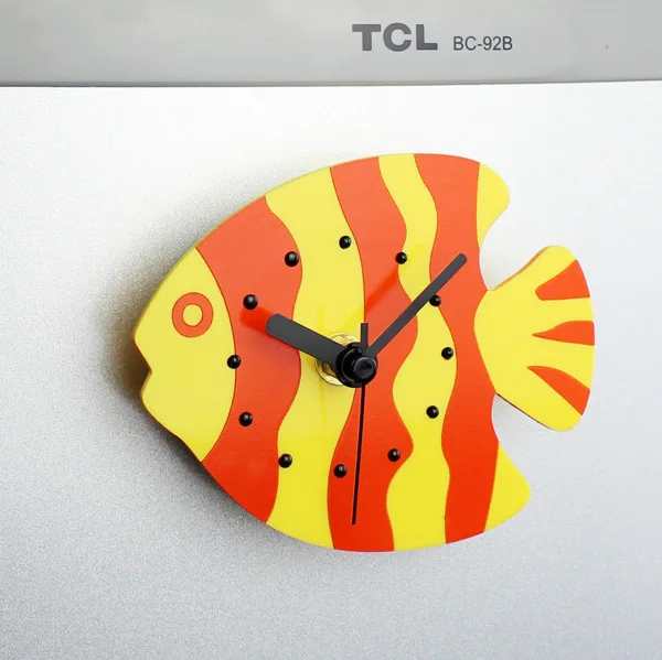 Магнитные часы на холодильник кухонные настенные акриловые 3d с изображением