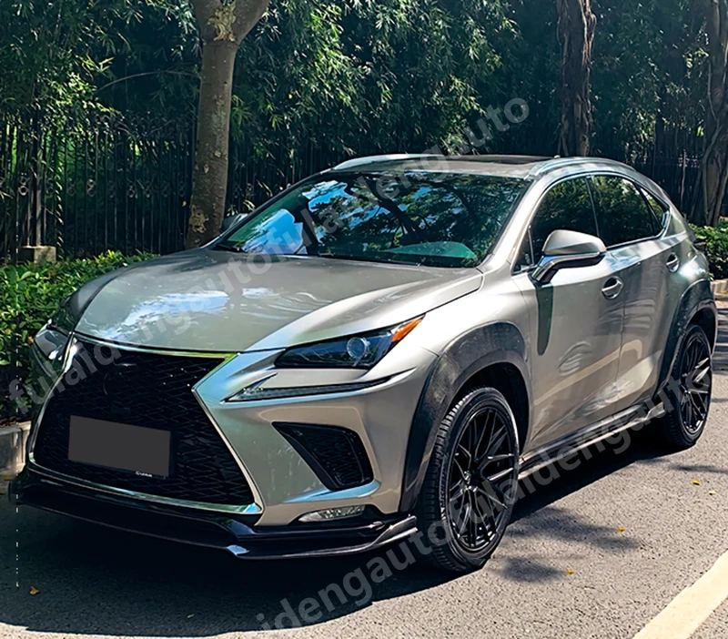 6 шт. для Lexus NX200 300 300h- углеродное волокно боковая юбка удлинитель бампер губы обвес комплект автомобильные аксессуары