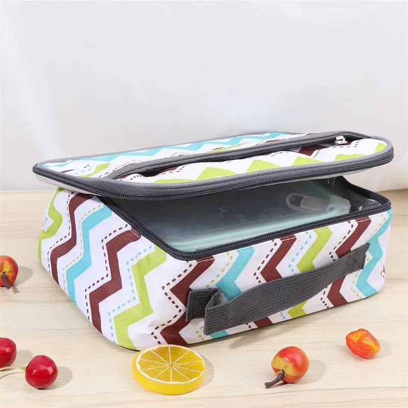 Квадратная сумка для обеда из ткани Оксфорд, изолированная сумка Bento Tote, переносная Термосумка для школы, пикника, работы на открытом воздухе