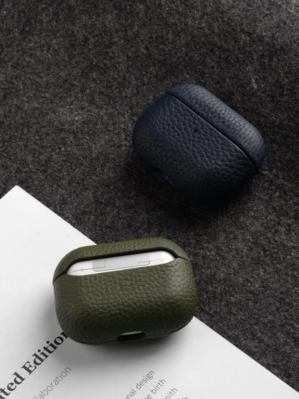 Couro genuíno para airpods pro caso bluetooth