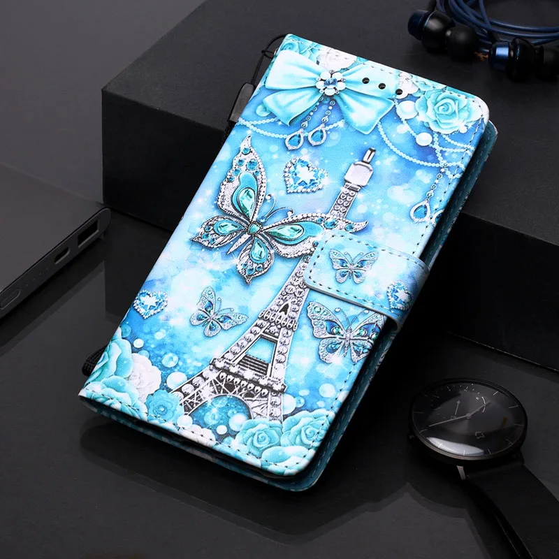 Модный кожаный чехол-кошелек с откидной крышкой, чехол s для huawei Honor 8A, чехол для huawei Y6, держатель для карт, откидная крышка, капа, чехол - Цвет: 09