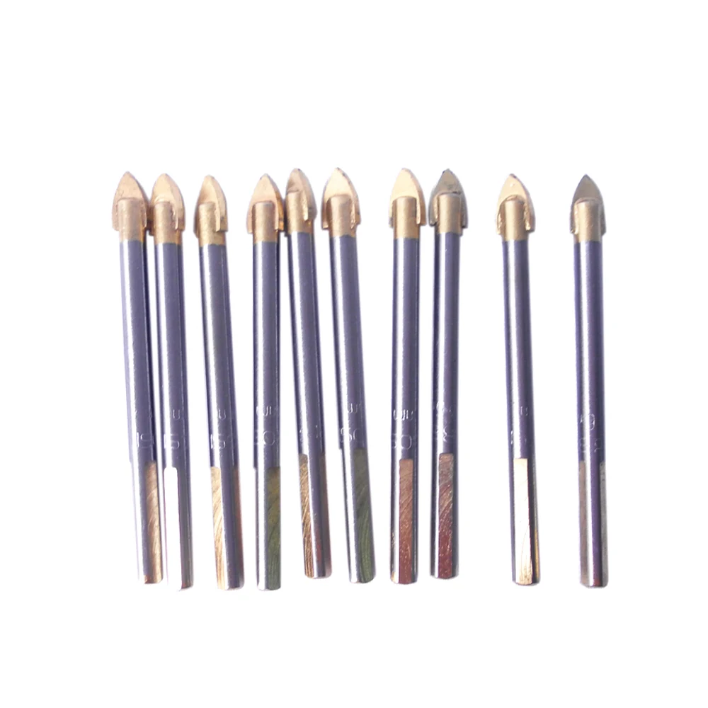 10 шт. 6 мм сверла с головкой-копьем для фарфоровой керамической плитки стекла мрамора