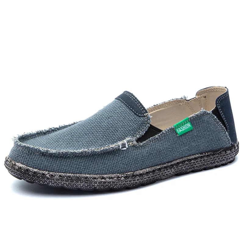 Summer Men Canvas Shoes Espadrilles Breathable Casual Loafers Comfortable Ultralight Lazy Boat Big Size 48
