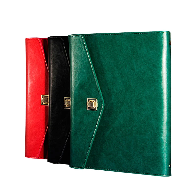 

Leather A5 Notebook Stationery Business Notepad Loose-leaf Schedule Book Minutes Bookkeeping Book Small Deduction Glosen 8256