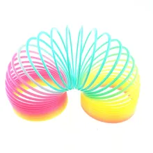 Anneau élastique magique en plastique arc en ciel pour enfants, grande taille 10cm, cercle coloré de printemps, pour cadeaux d'anniversaire, de noël