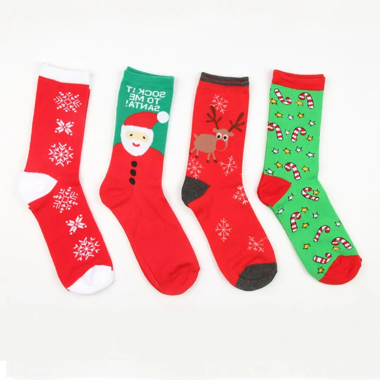 

New Autumn winter new year Santa Claus Christmas Snow Elk Gift socks long sock cotton socks men women size EUR 35-43 SD15 COOL