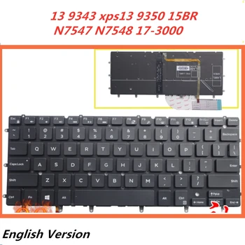 

Laptop English Keyboard For Dell XPS 13 9343 xps13 9350 15BR N7547 N7548 17-3000 Notebook Replacement layout Keyboard