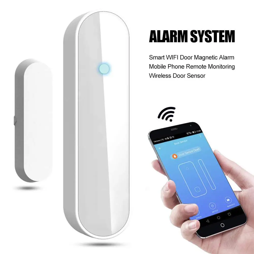 

Smart WIFI Door Magnetic Alarm Mobile Phone Remote Monitoring Wireless Door Sensor for Home Security Alert