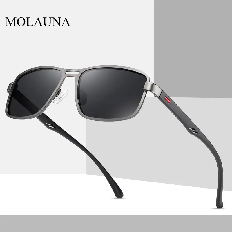 

Brand 2020 Fashion Polarized Men Sunglasses Square Metal Frame Male Sun Glasses Driving Fishing Eyewear zonnebril heren UV400