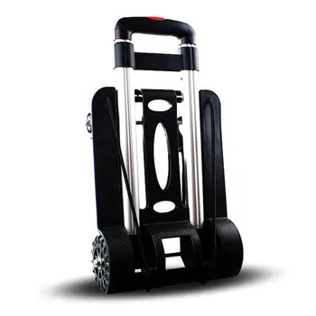 

Compact Folding Luggage Travel Cart Aluminum Alloy Portable with Wheels