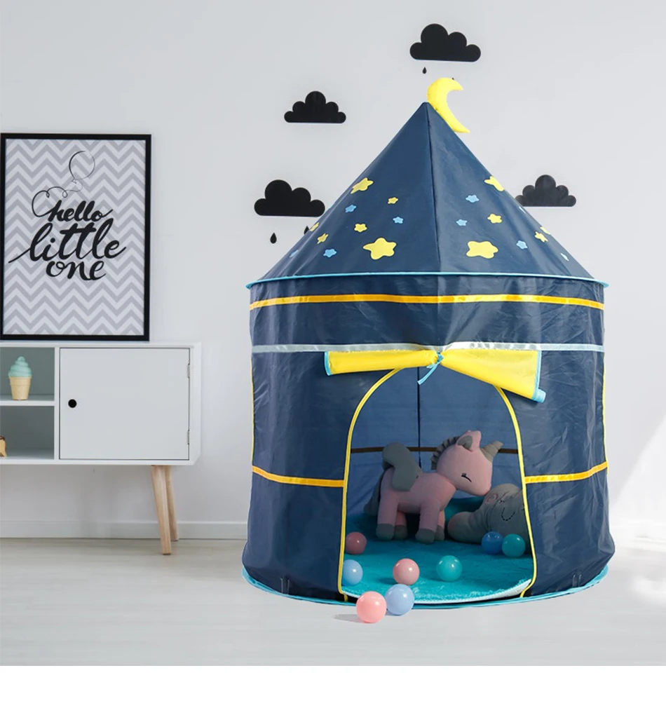 Детская палатка, портативная палатка для детей, для помещений и улицы, складная детская палатка-замок Tipi Enfant, игровой домик для рождественского подарка