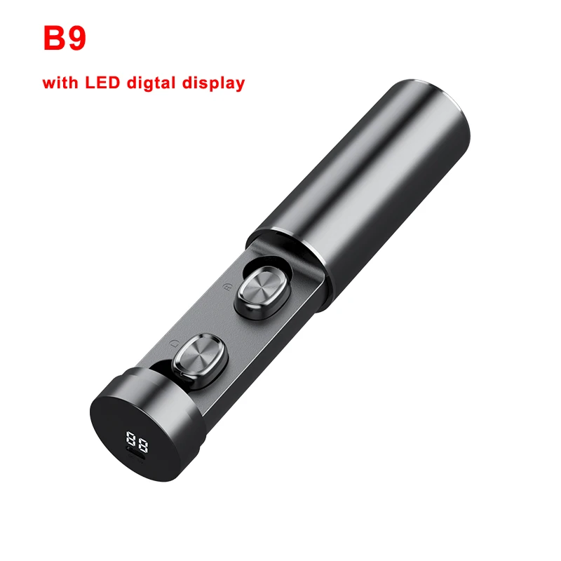 TWS 5,0 Bluetooth наушники беспроводные наушники 8D бас стерео наушники-вкладыши гарнитура с микрофоном зарядный чехол - Цвет: B9
