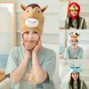 Cute Bee Sloth Parrot Cow Horse Head Soft Plush Doll Headgear Hat Sleeping Toy Baby Birthday Gift Girlfriend Sleeping Doll Toy 1