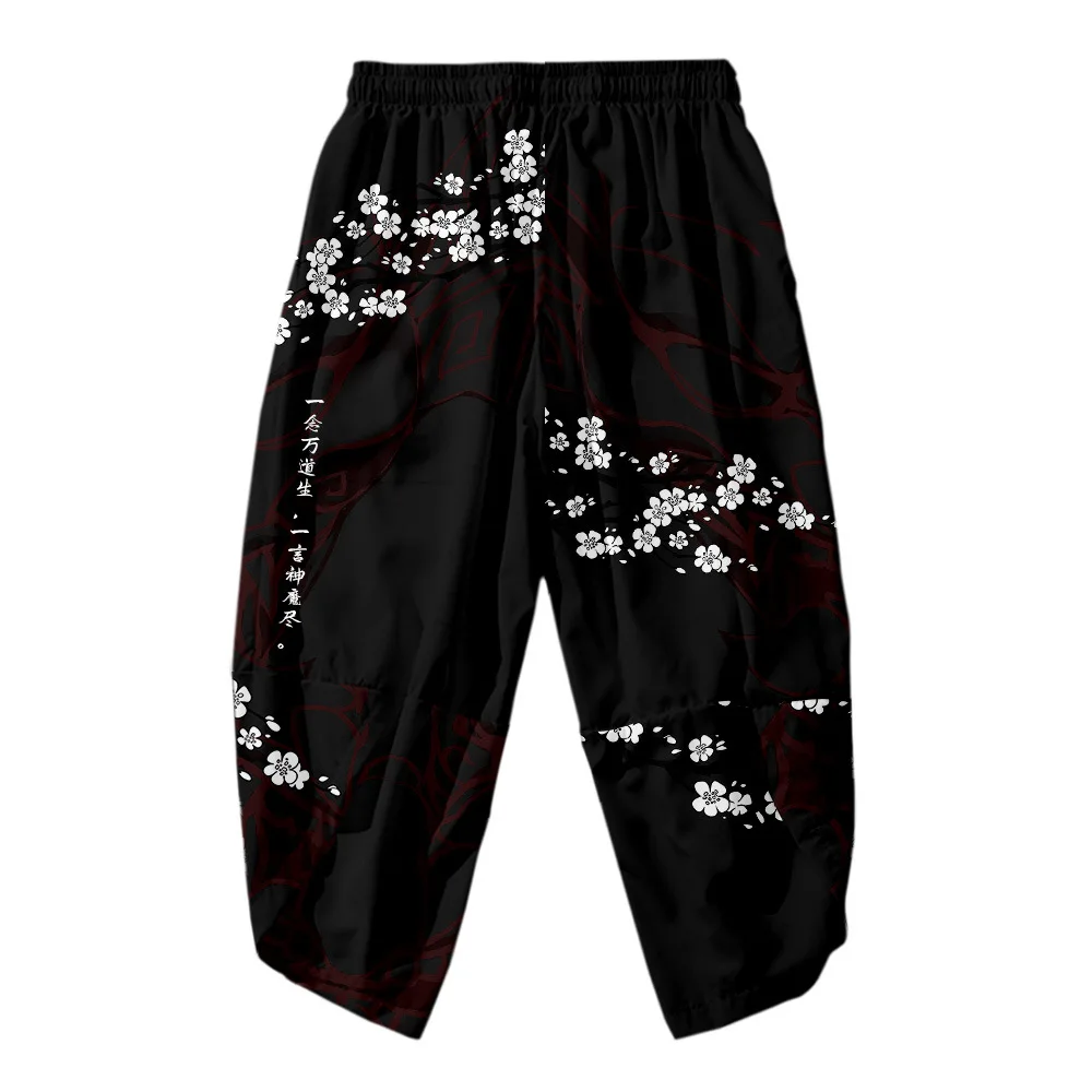 Cherry-Blossoms-Pattern-Casual-Cropped-Trousers-Chinese-Hero-Elements-Ankle-length-Pants-Trend-Loose-Casual-Pants (2)