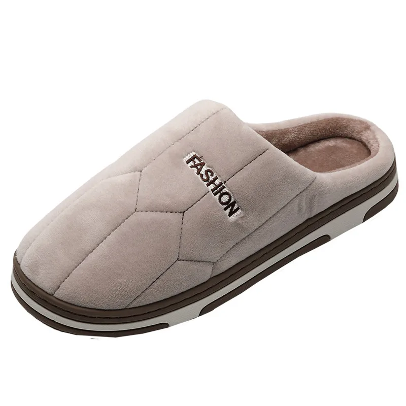 Winter Men Slippers Warm Home Fashion Casual Comfortable Slippers for Male Indoors Non-slip Winter Floor Bedroom Couple Shoes KLYWOO